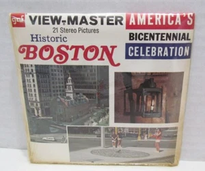 PAQUETE VIEW-MASTER A 730 HISTÓRICO BOSTON BICENTENARIO CELEBRACIÓN SELLADO DE FÁBRICA - Imagen 1 de 2