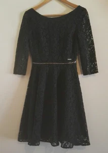 womens Guess Bodycon Lace / DARK GREEN Mini Dress - Size XS gothic studs - Picture 1 of 12
