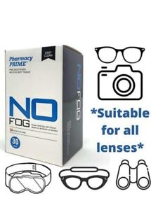 No Fog High performance Lens Cleaning Wipes Anti Fog Wet Tissues 30 Flat Pack