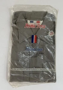 Flying Cross Vintage Military Gray Grey Uniform SS Shirt Size M USA Union Made - Picture 1 of 7