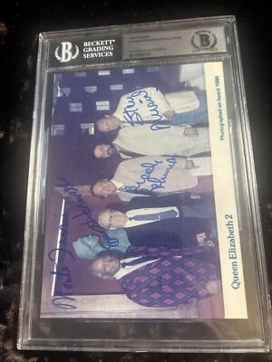 Musial/Robinson/Harwell/Irvin Autograph Queen Elizabeth 2 Cruise Beckett - Image 1 of 4