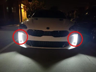 Front Bumper Surface Emission LED Fog Lamp Light DRL For Kia 2018~2023 Stinger - Image 1 of 4