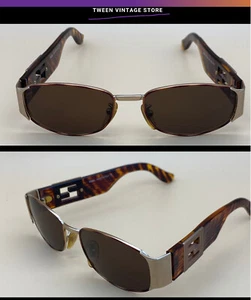 Fendi Sunglasses SL7130 Tortoise Copper Engraved Logo Frame Italy / Nos - Picture 1 of 10
