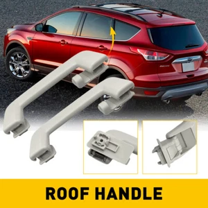 2PCS Light Gray Rear Roof Handle Pull Grab for 13-19 Ford Escape CJ5Z-7831406-AA - Picture 1 of 15