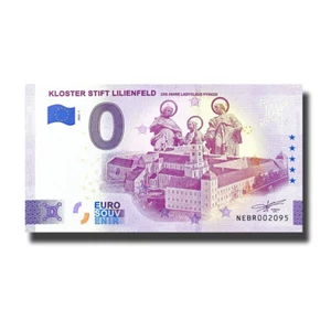 Billete de recuerdo de 0 euros monasterio bolígrafo Lilienfeld Austria NEBR 2022-1 - Imagen 1 de 3