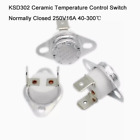 1 szt. ceramiczny przełącznik regulacji temperatury KSD302 normalnie zamknięty 250V16A 40-300 °C