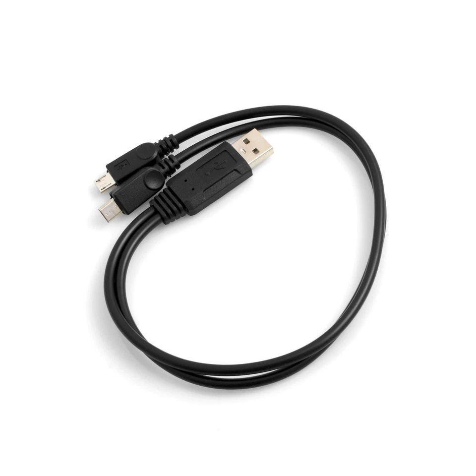 SYSTEM-S Y-Kabel USB Kabel 2.0 Typ A Splitter auf 2X Micro USB 39 cm Kabel - Bild 1 von 3