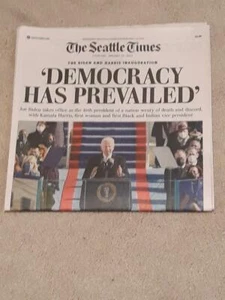 THE SEATTLE TIMES - 21. JANUAR 2021 - JOE BIDEN INAUGURATED - Bild 1 von 1
