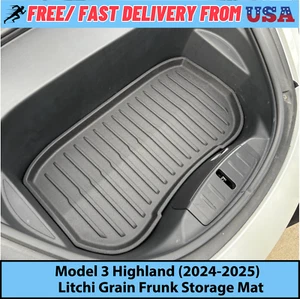 Tesla Model 3 Highland (2024-2025) Frunk Storage Mat TPE Material Litchi Grain - Picture 1 of 6