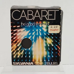 Qty 2 Vintage Sylvania CABARET 25W Red Light Bulb Colorful Party USA Made - Picture 1 of 10