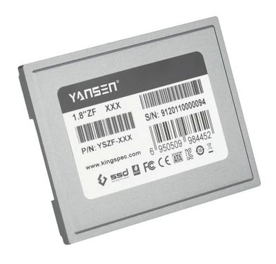 KingSpec Yansen 64GB 1.8" ZIF 40pin SSD Solid State Disk SM2236 Controller Co... - Image 1 of 4