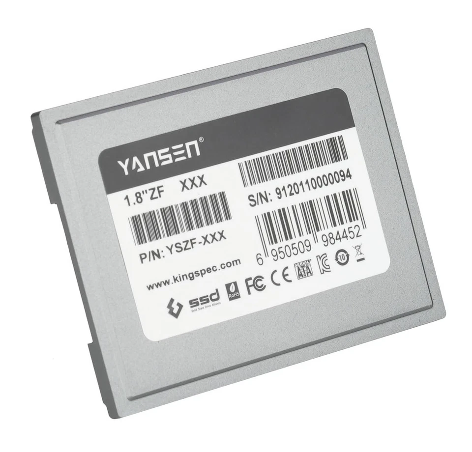 KingSpec Yansen 64GB 1.8" ZIF 40pin SSD Solid State Disk SM2236 Controller Co... - Image 1 of 4