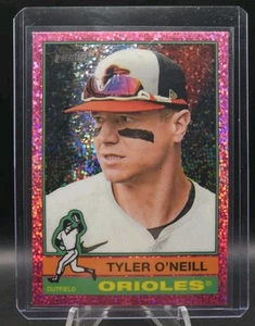 2025 Topps Heritage Tyler O'Neill Pink Sparkle Parallel #246 Baltimore Orioles - Imagen 1 de 2