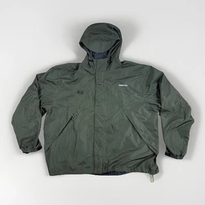 Frabill Rain Jacket Mens 2XL Fishing Hunter Green 3M Reflective Hooded Utility - Picture 1 of 8