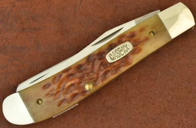 CUCHILLO MINI TRAMPERO CASE XX USA 4 PUNTOS 1996 HUESO MARRÓN JIGGED 6207 SS BONITO (29618) Foto 1 de 4