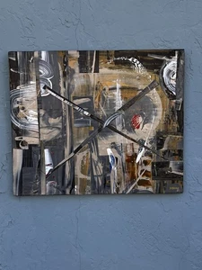 Donna Orme Original Art 24x20 Mixed Media Acrylic “getting There” Signed  - Picture 1 of 14