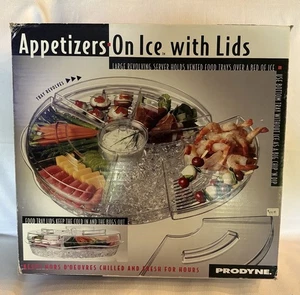 Prodyne Appetizers On Ice with Lids, 16", Clear - Picture 1 of 7