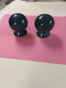 Homer Laughlin Fiestaware Ball Salt & Pepper Shaker Set Turquoise Blue Green - Picture 1 of 9