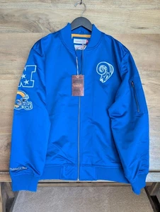 Los Angeles Rams Jacke Herren mittelblau Mitchell & Ness NFL Football Sport Neu mit Etikett - Bild 1 von 5