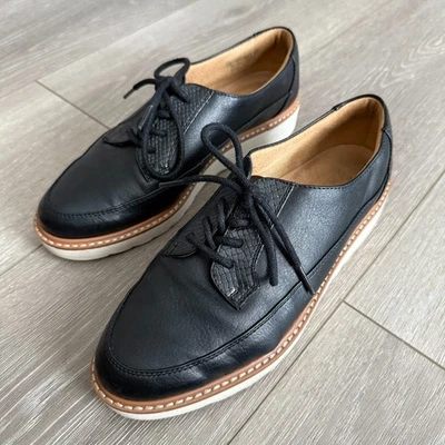 Naturalizer - Women's Emme Classic Black Oxford Leather Lace Up Shoes - US 7 - Image 1 of 4