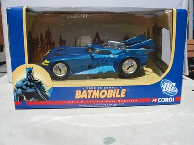 CORGI DC COMICS DIECAST BATMOBILE  BLUE  77571   1:24   SCALE NEW BOXED - Image 1 of 4