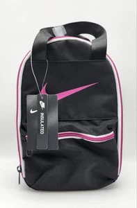 Nike Just Do It Insulated Lunch Fuchsia/Black Bag - NEW - Picture 1 of 4