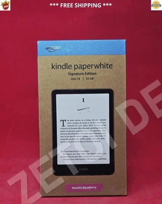 NEW* Amazon Kindle Paperwhite 12th Gen Signature Edition 32GB Metallic Raspberry - Image 1 of 4