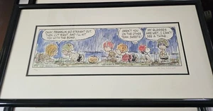 The Peanuts, ltd edition lithograph. #40/500. Charlie Brown Football Rain - Picture 1 of 6