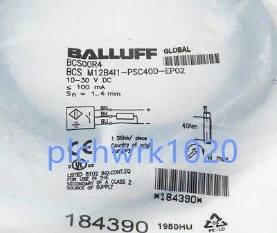 1 PCS NEW IN BOX Balluff capacitive sensor BCS00R4 BCS M12B4I1-PSC40D-EP02 - Image 1 of 4