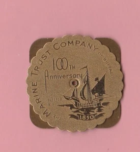 CALENDARIO METÁLICO VINTAGE MARINE TRUST COMPANY OF BUFFALO 100 ANIVERSARIO 1950-77 - Imagen 1 de 2