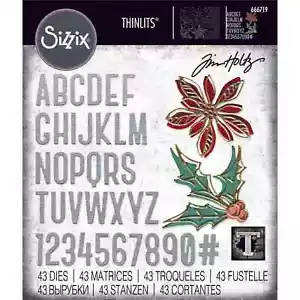 Sizzix Tim Holtz Thinlits Die Set, VAULT SEASONAL SKETCH 666719, Natale - Foto 1 di 5