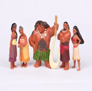 12 Teile/Set 5-8CM Moana Prinzessin Maui Häuptling Tui Tala Heihei Pua Anime Figur - Bild 1 von 11