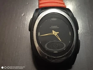 Casio AQ-E10 Men Black Dial Ana Digi Watch RUNS - Picture 1 of 3