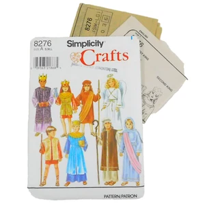 Simplicity 8276 Child Nativity Costumes Pattern Size S-L Uncut Angel Kings Mary - Picture 1 of 10