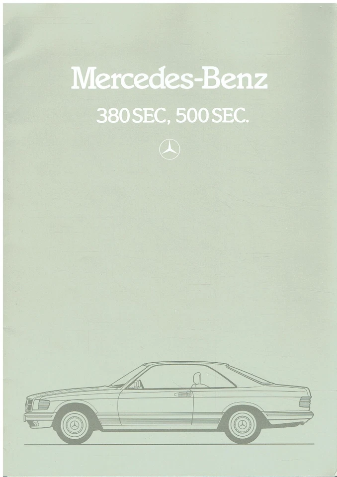 MERCEDES-BENZ C126 380SEC & 500SEC CUPÉ ORIGINAL 1983 FÁBRICA REINO UNIDO FOLLETO DE VENTAS Foto 1 de 1