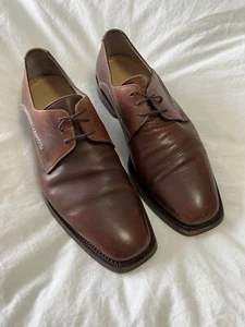 BRUNO MAGLI Mens Dress Shoes Soft Brown Leather Italian Oxford Size 11.5M - Picture 1 of 9
