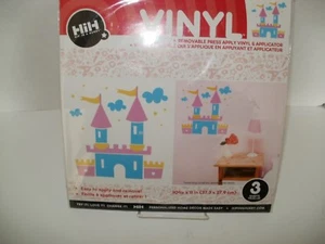 HIH Removable Press Apply Vinyl & Applicator Wall Stickers Castle - Picture 1 of 3