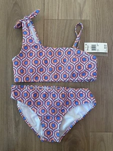 Raisins Girls Two-Piece Bikini Set With Removable Cups Size 12 Multicolor Geomet - Picture 1 of 4