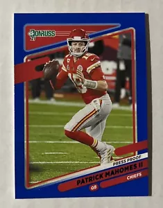 Patrick Mahomes II 2021 Panini Donruss Football Blue Press Proof Card #116 - Picture 1 of 2