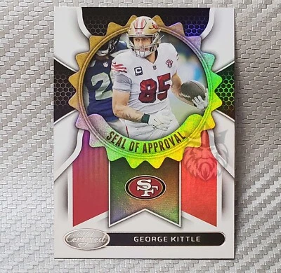 George Kittle 📈 2022 Certified Mirror Holo Foil Seal of Approval #SA-15 49ers - Image 1 of 2
