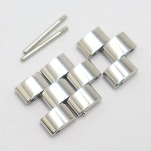 Baume & Mercier Genuine 3 Link MV04139 Men's Watch Bracelet Parts Silver 15mm - Picture 1 of 3