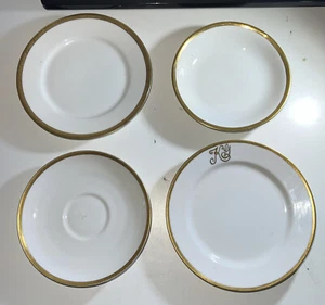 Lot Of 4 Mixed China Plates Gold Rim, Richard Briggs Co, H&Co, LS&S Limoges, B&C - Picture 1 of 6