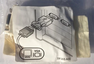 Dell DVI to VGA Adapter  7P365 A00  DP/N 0J8461 SEALED IN ORIGINAL BAG - Image 1 of 2