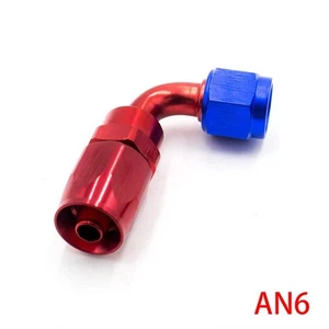 AN6 90 Degree Push Lock Swivel Fuel Oil Air Gas Line Hose End Fitting Adaptor - Picture 1 of 4
