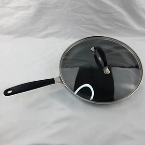 OXO Good Grips 12" Inch Fry Pan With Glass Lid Rubber Handle Hard-Anodized - Picture 1 of 11