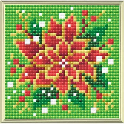RIOLIS  AM0019  Broderie Diamant  Poinsettia  10 x 10 cm   - Photo 1/4