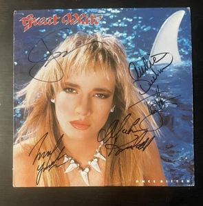 GRAN BLANCO FIRMADO por 5 UNA VEZ MORDIDO VINILO LP JACK RUSSELL KENDALL LARDIE DESBROW - Imagen 1 de 4