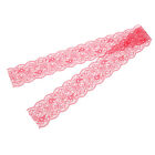 Red Lace Ribbon 10 Yards 3in Wide Elastic Floral Pattern Lace Trim Sewing NDE