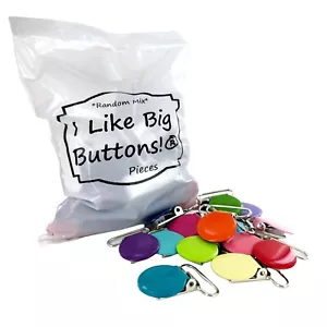 Metal Suspender Clips - 25 - 1 INCH - Enamel Round Clip Dummy/Pacifier Holder - Picture 1 of 12