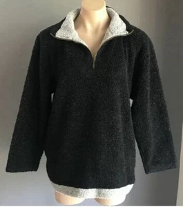 TARGET Jacket 1/2 Zip Fleece Black & Grey Long Sleeve Top Ladies Size 14 Warm - Picture 1 of 9